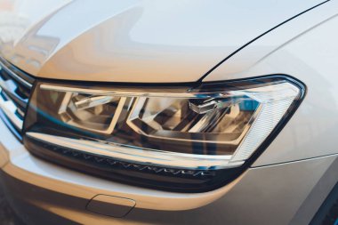 Araba, otomobil görüntü yakın çekim parçası LED Far.