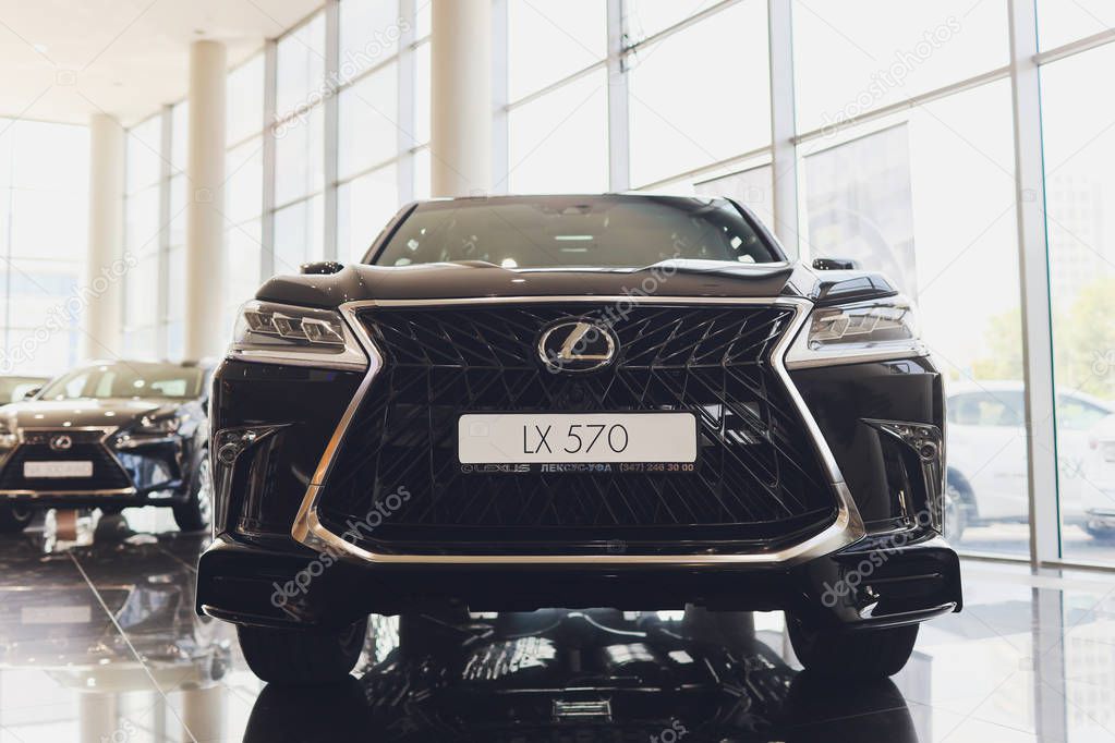 Ufa, Russia - 08.062019 Lexus LX 570 sub urban vehicle