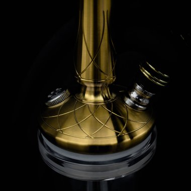 nargile parçası, modern tasarım, siyah bir arka plan üzerinde.