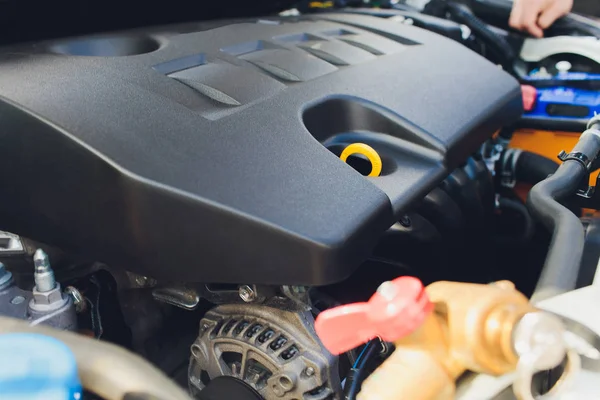 LPG , NGV Gas tanks are installed in a car for the 2 fuel system. — Stock Photo, Image