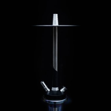 nargile parçası, modern tasarım, siyah bir arka plan üzerinde.