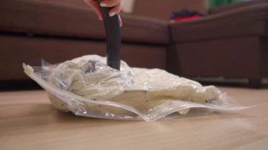 Boşluk koruyucu, hava emen mühür torbası, vakumlu giysi depolama sıkıştırılmış paket.