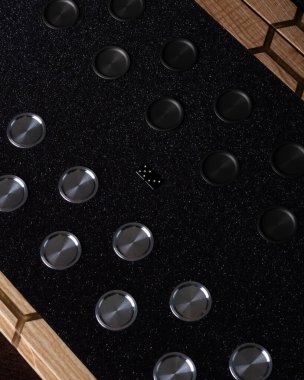 İki zarlı bir Tavla oyununun renk ayrıntısı.