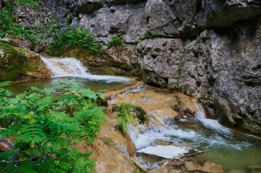 Küçük bir gölde güzel bir şelale..