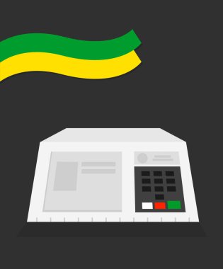 Elektronik makine Brezilya oylama vazosu illüstrasyonuName