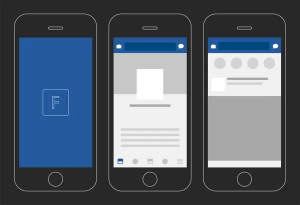 Sosyal ortam paylaşım uygulaması görüntüleme vektörü