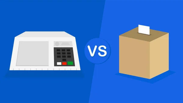 Elektronik vazo Brezilya kâğıt küpe karşı oy kabı - illüstrasyon