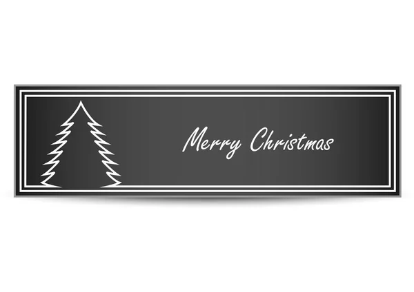 Frohe Weihnachten Umrisskarte Grau — Stockvektor