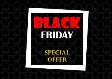 siyah Cuma çerçeve büyük başlığı