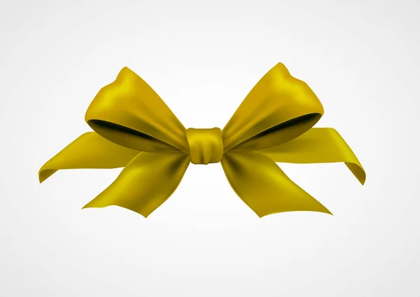 Yellow Ribbon Realistic Object — Stock Vector