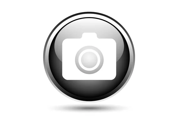 Camera Het Pictogram Van Knop Van Standinh — Stockvector