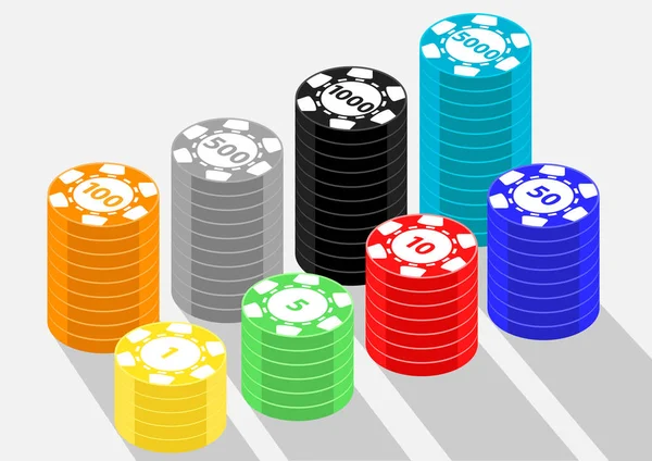 Casino Moeda Objeto Isométrico — Vetor de Stock