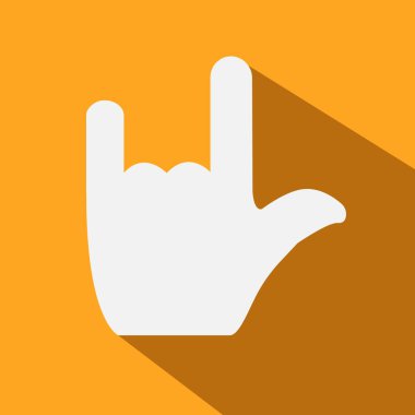 metal parmak düz simgesi