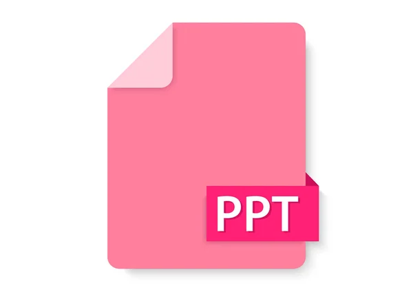 Pptx Dateien Flaches Symbol — Stockvektor