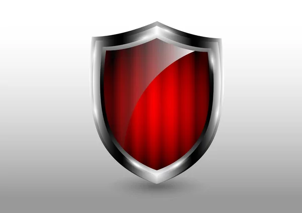 Diseño Protección Escudo Rojo — Archivo Imágenes Vectoriales