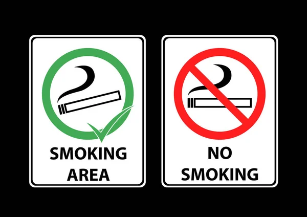 Smoking Smoking Area Sign — Stock Vector