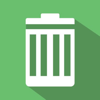 Çöp kutusu düz simgesi tasarım 