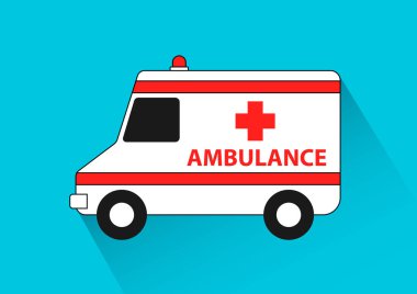 Ambulans araç vektör tasarımı 