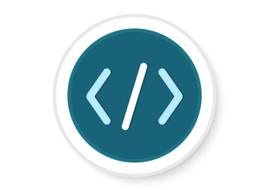 Web geliştirme düz daire simgesi