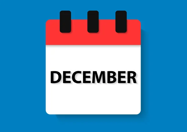 Diseño Del Icono Del Calendario Diciembre — Vector de stock