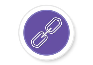 bağlantı simgesi mor tasarım 