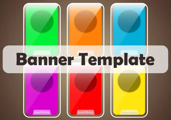 Set Banner Blank Template — Stock Vector