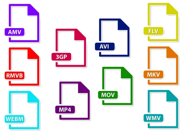 Vecteur Fichiers Vidéo Numérique — Image vectorielle