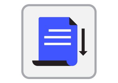 Kağıt simgesi kaydırma sayfasının vektör tasarımı 