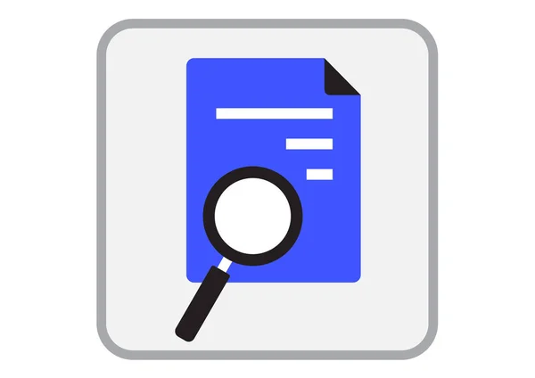 Vector Design Paper Icon Searching Documents Icon — Stock Vector