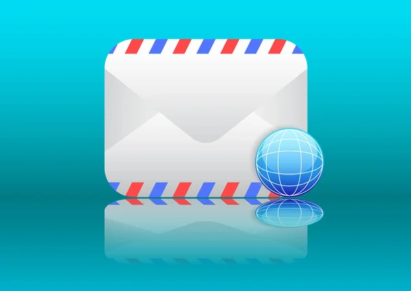 Email Service Realistic Icon — Stock Vector