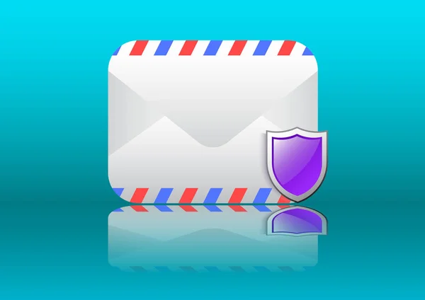 Ícone Privacidade Acesso Mail — Vetor de Stock