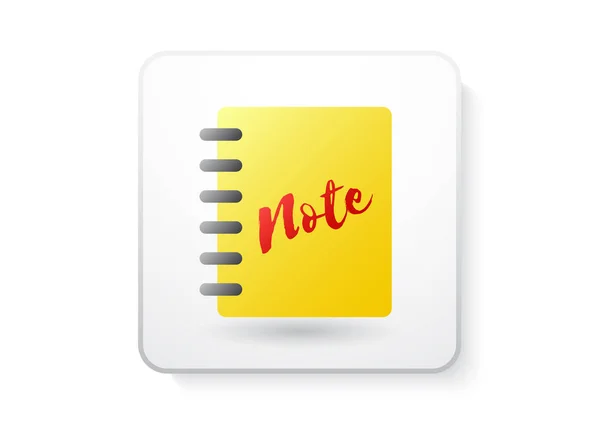Notebook Reminder Icon Design — Stock Vector