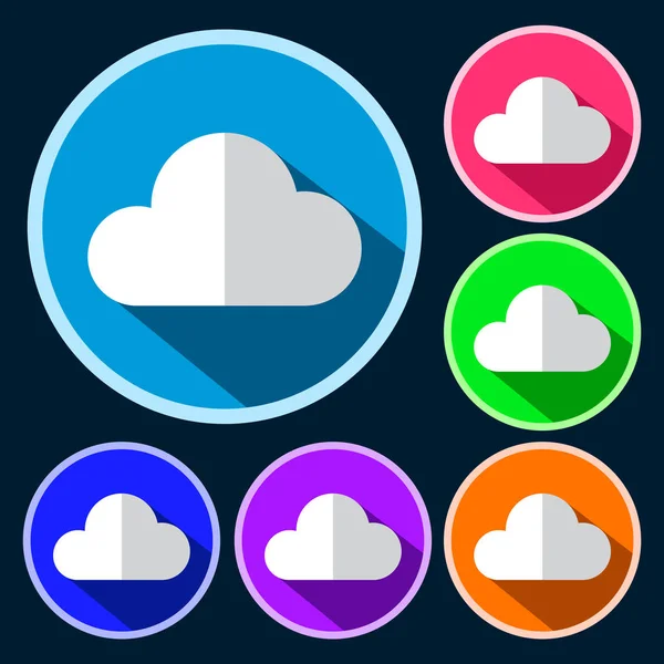 Nube Plano Icono Diseño — Vector de stock