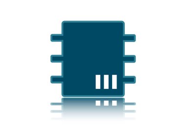 işlemci çip simgesi tasarım 