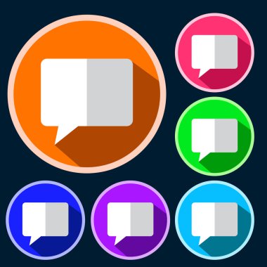 iletileri görüşme düz simgesi 