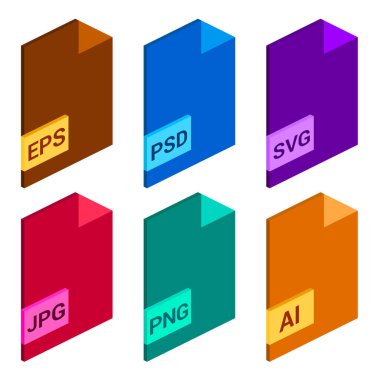 dijital dosya biçimi simgesi seti