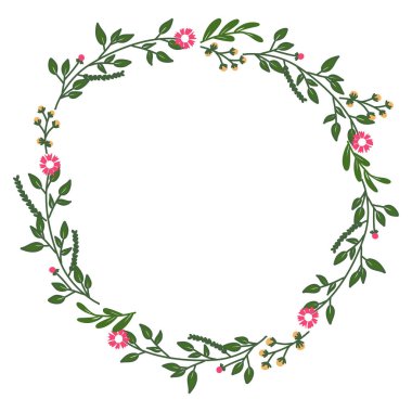 Çelenk kenarlık çerçeve şablonu dekorasyonu 