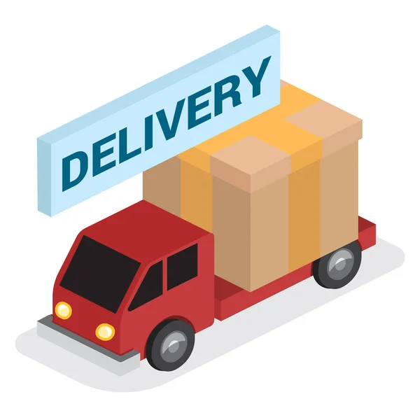 Delivery Service Order Isometric Icon — Stock Vector