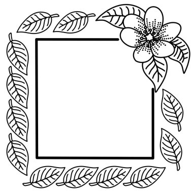 Çelenk kenarlık çerçeve şablonu dekorasyonu 