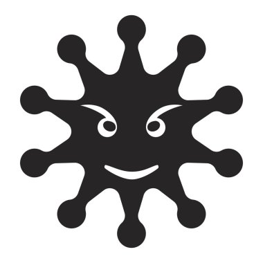 şeytani bakteri virüs simgesi