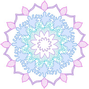 Mandala ayna dairesi çizimi