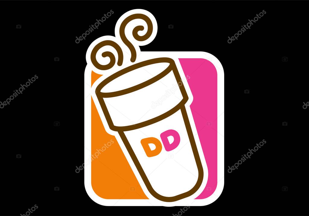 Dunkin Donuts editorial logo from food industry