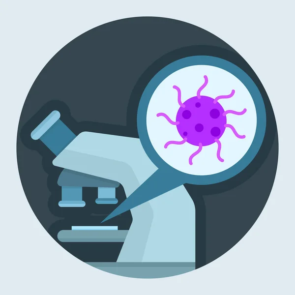 Icono Investigación Objetos Microscópicos — Archivo Imágenes Vectoriales