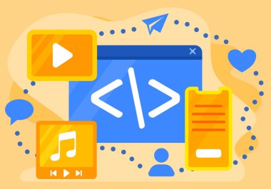 Web kodlama geliştirme simgesi işleme 