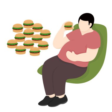 Yağlı hamburgerci çizimi
