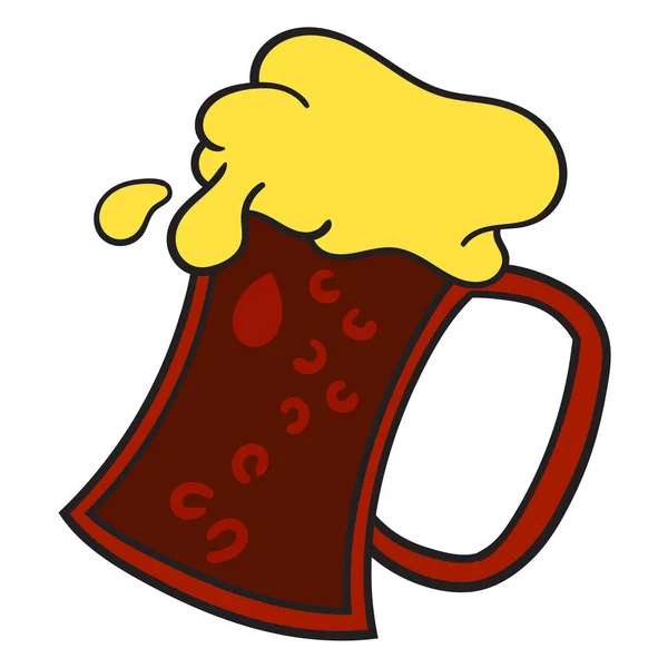Bier Bar Mascotte Logo Ontwerp — Stockvector