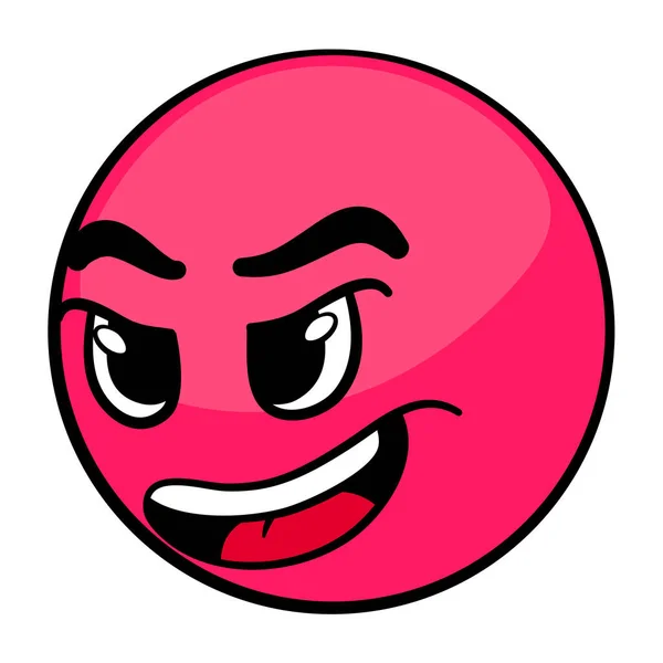 Mad Ball Emoticon Illustrazione — Vettoriale Stock