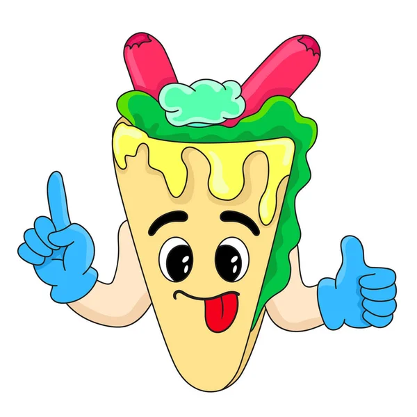 salata yemek çizgi film maskotu