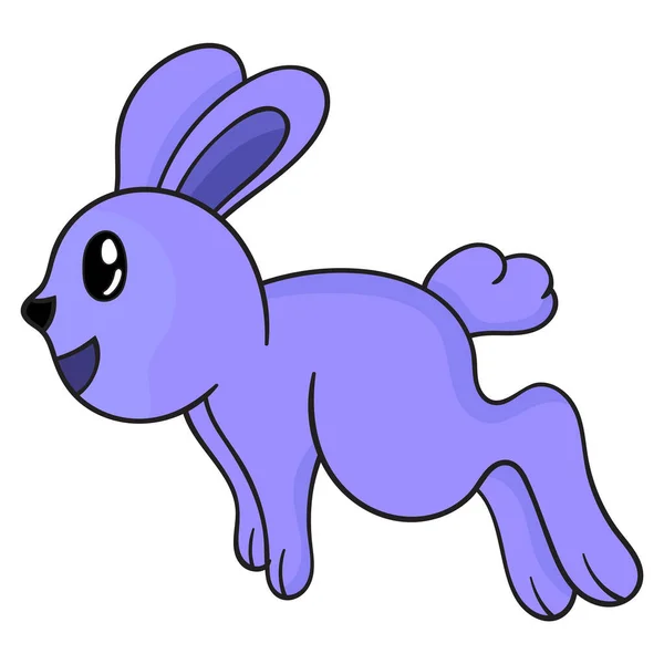 Dessin Lapin Sautant Illustration Vectorielle Animale Dans Style Doodle — Image vectorielle