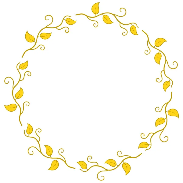 Κίτρινη Διακόσμηση Ριζών Φυτών — Διανυσματικό Αρχείο
